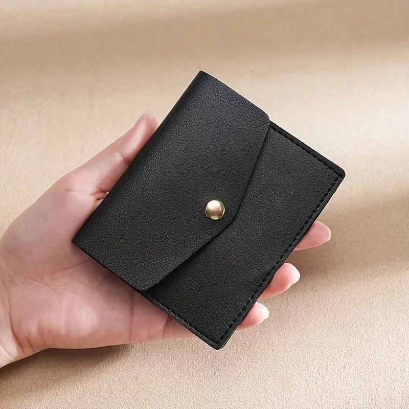 Unisex Geometric Minimalist Slim Compact Wallet, Ultra-Thin Card Holder with Multiple Slots, Lightweight Accessory to Organize Cards (Party Gift Option)