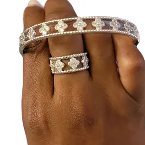 clover bangle with matching ring