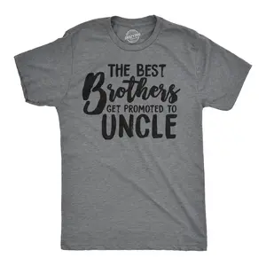 Mens Best Brothers Get Promoted to Uncle Funny T shirt Family Graphic Cool Humor Mens Funny T Shirts Cool Vintage Fashion T-Shirt Gift Classic Menswear Uncle Apparel for Men Funny Brother Short Sleeve Novelty