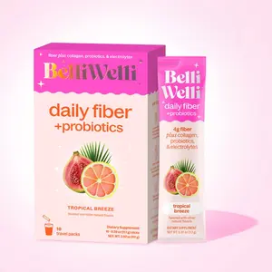 BelliWelli On-The-Go-Packets - 10 count - Tropical Breeze Dietary Probiotic Fiber Health