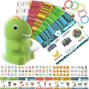 HOMESTEC Phonics Flash Cards with Talking Dino Reader Pen, Learn to Read for Kids Ages 3-6, Early Learning Educational Toy for Kindergarten, Homeschool & Speech Therapy