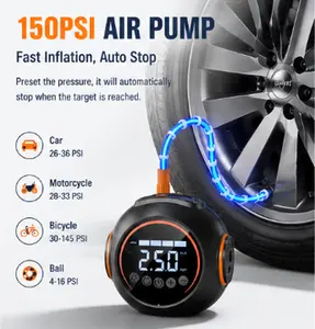 Multi-Function 7200mAh Car Jump Starter with Air Compressor - Portable Power Bank & Tire Inflator for Emergencies