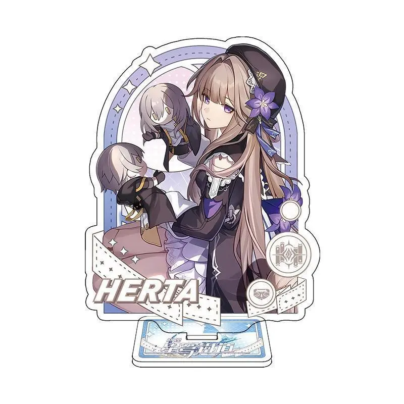 15cm Honkai: Star Rail Figure Stand Model Toy Dan Heng Bronya Rand Bailu Acrylic Action Plate Desk Decoration Gift