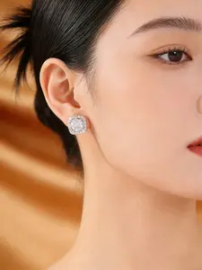 Small Square Zircon Earrings, Stud Earring Jewelry, Fashionable and Versatile, Perfect Gift for Her, Stylish Jewelry for All Occasions
