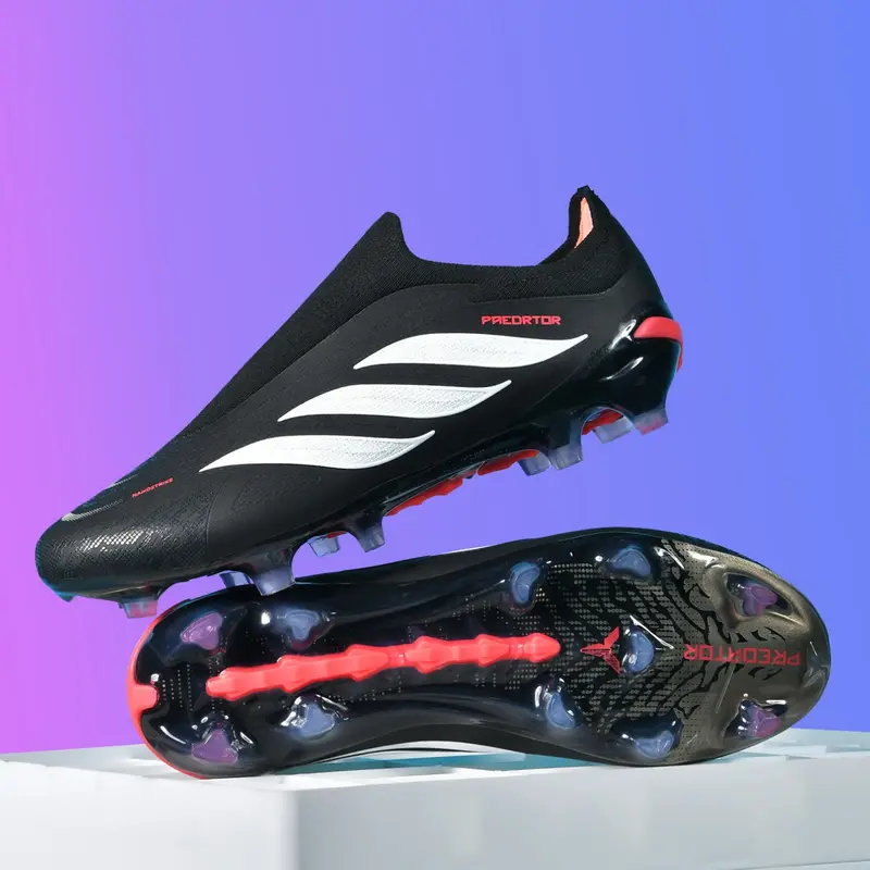 Men's Professional Football Shoes Football Boots Soccer Cleats Long Stud Ag Fg Outdoor Sports Comfortable Breathable Artificial Grass Turf Shoes Training Competition Shoes