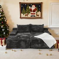 Dark gray double recliner