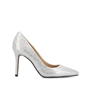 VENUS STATEMENT STILETTO DRESS PUMP HEELS - Silver