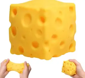 Jumbo Cheese Cube Stress Ball for stress relief any age