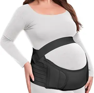 New 3-in-1 Maternity Belly Support Belt (Fit Ab 36"-47") – Sleep & Pain Relief Support for Back, Hips, Belly, and Pelvis – Comfort Essentials for Pregnant Women OR Full Body 57-Inch Pregnancy Pillow with Removable Washable Velvet Cover