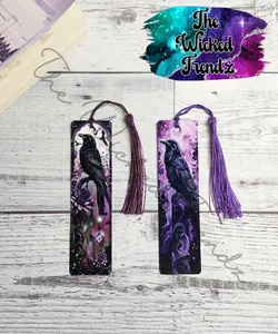 Metal Bookmark Purple Raven Bookmark Bookshelf Library Reading Reader Booktok