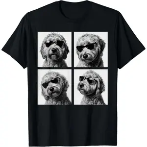 Cotton Streetwear Graphic Tees Casual Round Neck Shortsleeve Fashion Funny Goldendoodle Meme Cute Doodle Photo T-Shirt