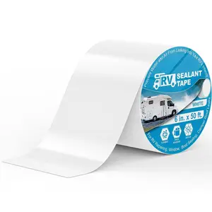 RV Roof Sealant Tape, 6 Inch X 50 Foot  White Roofing Repair Tape, UV & Weatherproof Roof Seal Tape for RV Camper Trailer Boat Sealing Leak Repair