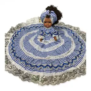 Handmade Ginga Spiritual Doll - Blue and White Religious Doll, Altar Decor, Faith Symbol, Faith-Inspired Home Decoration, Prayer and Protection Gift