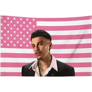 Rauw Music Alejandro Flag 3x5 Ft Tapestry Wall Decor Room Flag Suitable for Indoor Background Wall Outdoor Decoration Dormitory Bedroom Living Room Outdoor Courtyard Party Festival Etc. Without Metal Rings Style