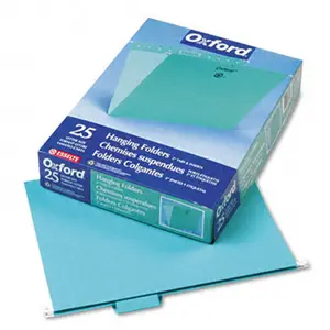 Pendaflex  Hanging File Folders- 1/5 Tab- Letter- Aqua- 25/Box