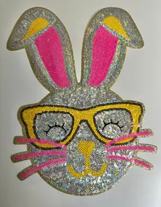 Yellow Bunny Sequin Patch