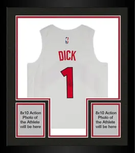 Framed Gradey Dick Toronto Raptors Autographed White Nike Association Edition Swingman Jersey - Fanatics Authentic Certified