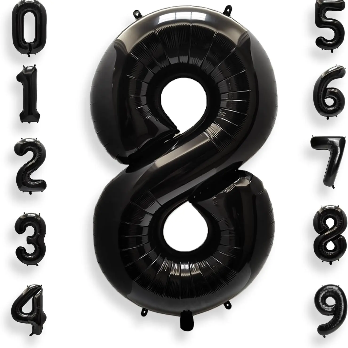 32-Inch Number Aluminum Foil Balloon, Customizable 0-9 Numbers, Perfect for Birthday Parties, Halloween, Christmas, Graduation, Mother's Day, Number Balloons, Party Balloons Decorations
