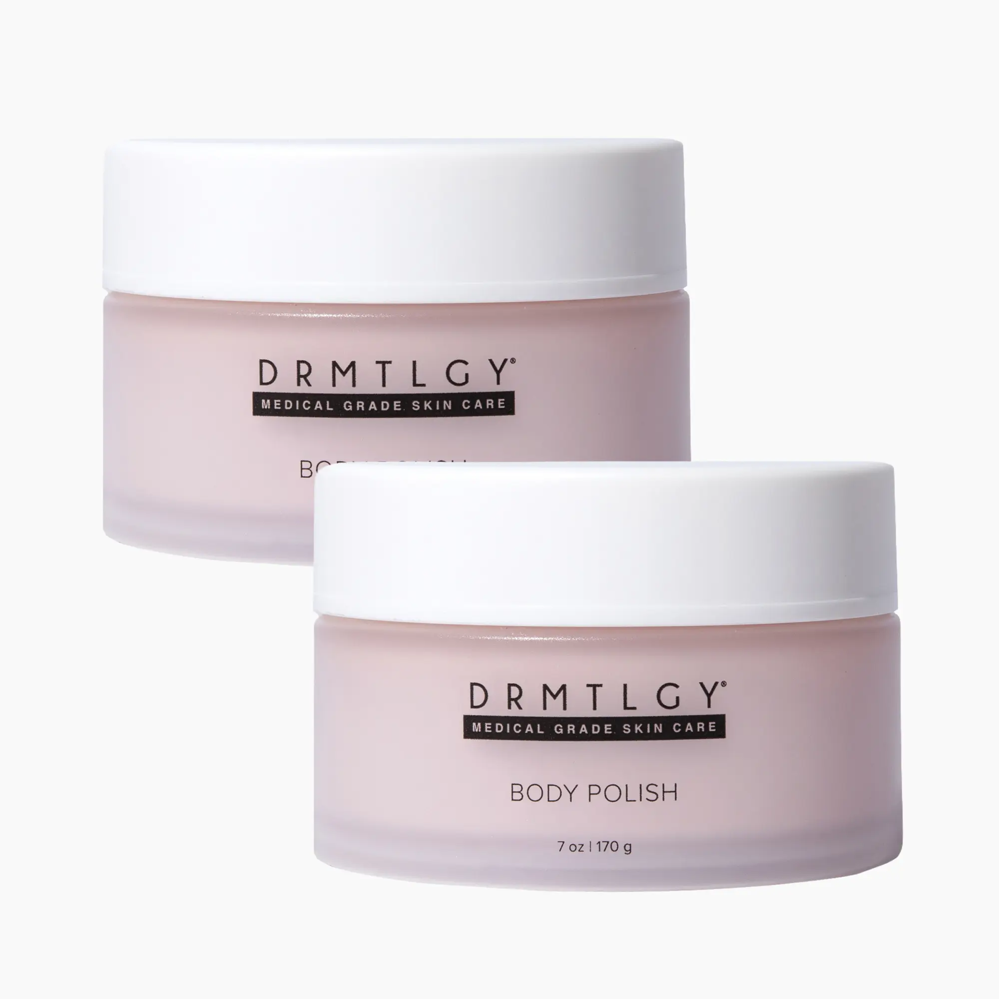 DRMTLGY Body Polish 7oz (2-Pack) - Gentle Exfoliating Body Scrub, Smooths Uneven Texture, Softens and Firms Skin with Squalane and Peptides