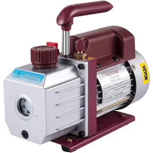 summervibes VEVOR Vacuum Pump 4.5CFM Vacuum Pump HVAC Single-Stage Rotary Vane Vacuum Pump 1/3HP 5PA Ultimate Air Conditioning Refrigerant Vacuum Pump, Aluminum, 4.5 Cfm Flow