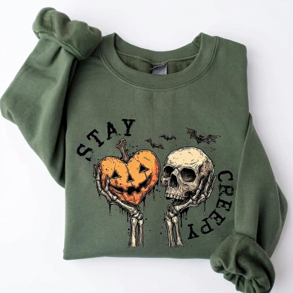 Creepy Skeleton Hands Sweatshirt, Cute Halloween Sweatshirt For Women, Spooky Season Shirt, Funny Halloween Outfit