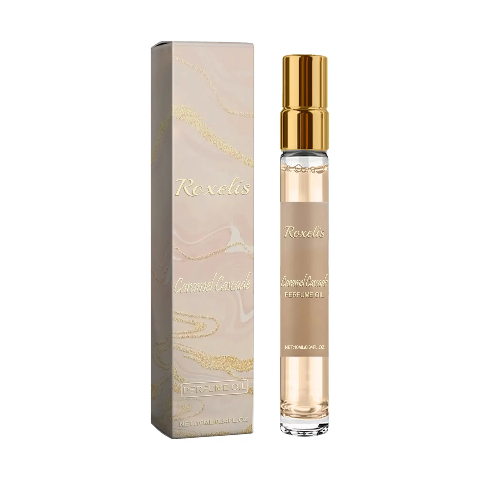 Roxelis Caramel Cascade Perfume Oil, Lasting Fragrance Light Elegant Natural Niche Fresh Mild Not Pungent Portable Caramel Perfume