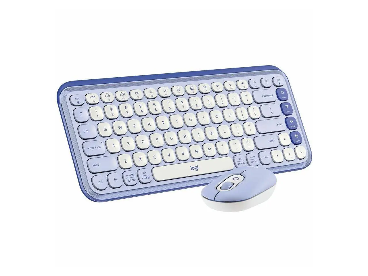 Logitech POP ICON Bluetooth Keyboard/Mouse Combo, Lilac & Off-White 920-013043 Logitech POP ICON Bluetooth Keyboard/Mouse Combo, Lilac & Off-White 920-013043