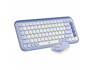 Logitech POP ICON Bluetooth Keyboard/Mouse Combo, Lilac & Off-White 920-013043 Logitech POP ICON Bluetooth Keyboard/Mouse Combo, Lilac & Off-White 920-013043