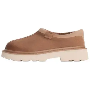 UGG Tasman Lug Suede Round-Toe Lightweight Low-Top Casual Shoes for Men Brown Premium Suede Upper Comfortable Weather-Resistant Design