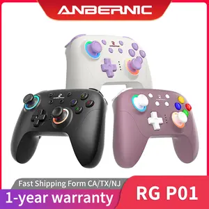 ANBERNIC RG P01 Gaming Controller Wired/Wireless Bluetooth Gamepad With Hall Effect For Switch/PC/Steam/Android/IOS Six-axis Gyroscope