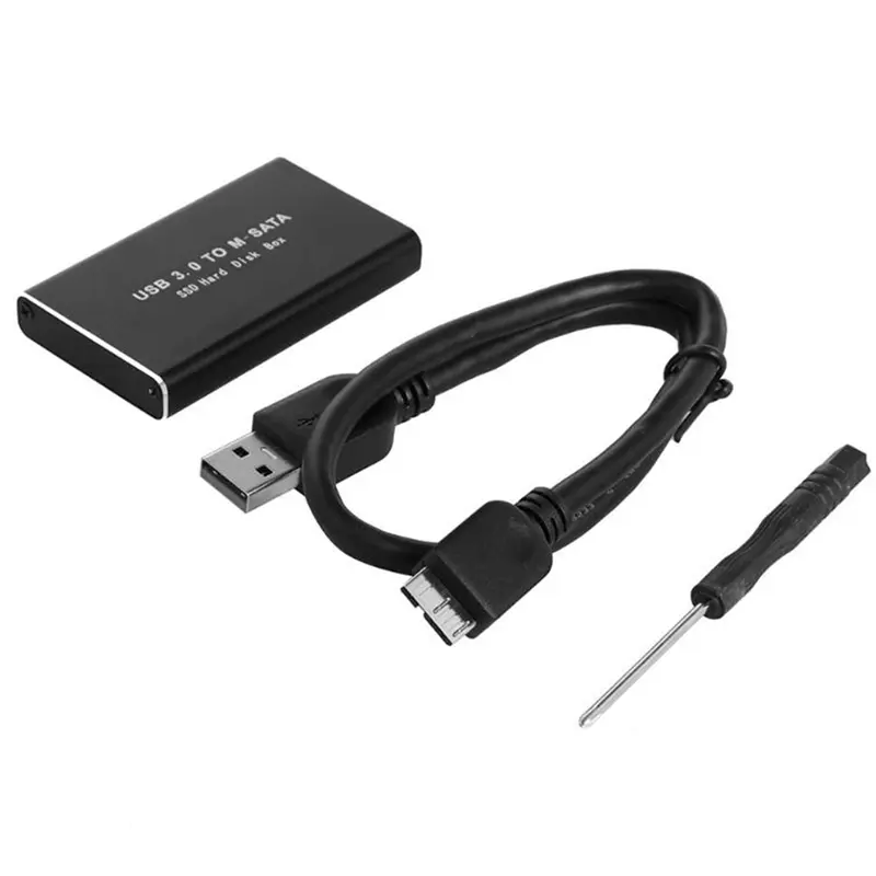 mSATA to USB 3.0 Aluminum SSD Enclosure Adapter – Convert SSD, Fits 30x30mm/30x50mm mSATA SSDs, 6gb/s Speed, 6.5x3.9x1cm Case, 2 x Screw, Diving Water Sports Gear Compatible, Works with Linux & Windows XP, 6.5 X 3.9 X 1Cm