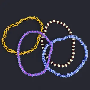 Seed Bead Bracelet Stack - 4pcs