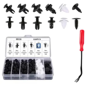 New 725/201/101pcs Car Bumper Clips Repair Kit, Universal Bumper Mount Clips,Plastic Rivet Screw Pry Tool Set, Automotive Body Maintenance Tools