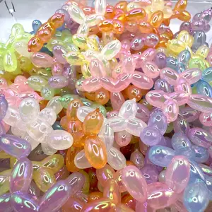 Balloon Dog UV Acrylic Bead Set of 5 Mixed Colors