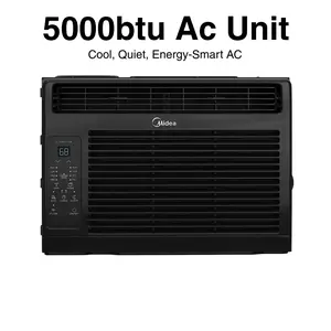 Midea 5000 BTU Window Air Conditioner | Ultra Quiet & Energy Efficient 3-in-1 AC with Remote, Dehumidifier & Eco Mode. Perfect for Bedrooms, Offices & Small Rooms.( Like New )Condition, Reliable Window Cooling Unit for Home Use