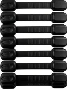 Flexible Adjustable Baby Safety Locks 10 Pcs, Ideal for Bedroom Dressers and Toy Storage Drawers, Firm Lock Structure Prevents Kids Tipping Furniture, keep Toddlers Away from Dangerous Household Goods,Essential Household Safety Gadget for Parents