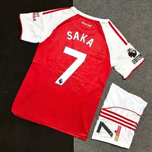 SAKA #7 Champions League Arsenal F.C. Premier League 2025/26 Home & Away Replica Soccer Jersey Unisex Football Shirt for Men Women & Youth Fans
