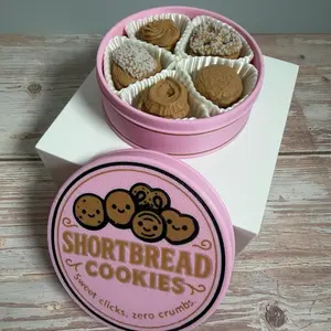 Shortbread Cookie Fidget Clicker Tin DeskTop Decor