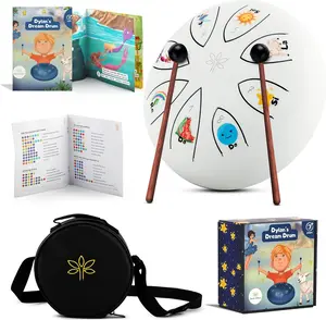 Steel Tongue Drum With Songbook And Bedtime Story -  Musical Instruments - Musical toys for , Dylan's Dream Drum 3 In 1 Handpan drum, 6 Inch 8 notes, Diatonic