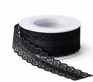 Black Lace Trim Ribbon 5 Yards