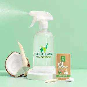 All-Purpose Spray Glass Bottle Cleaning Kit with Lemongrass Essential Oil