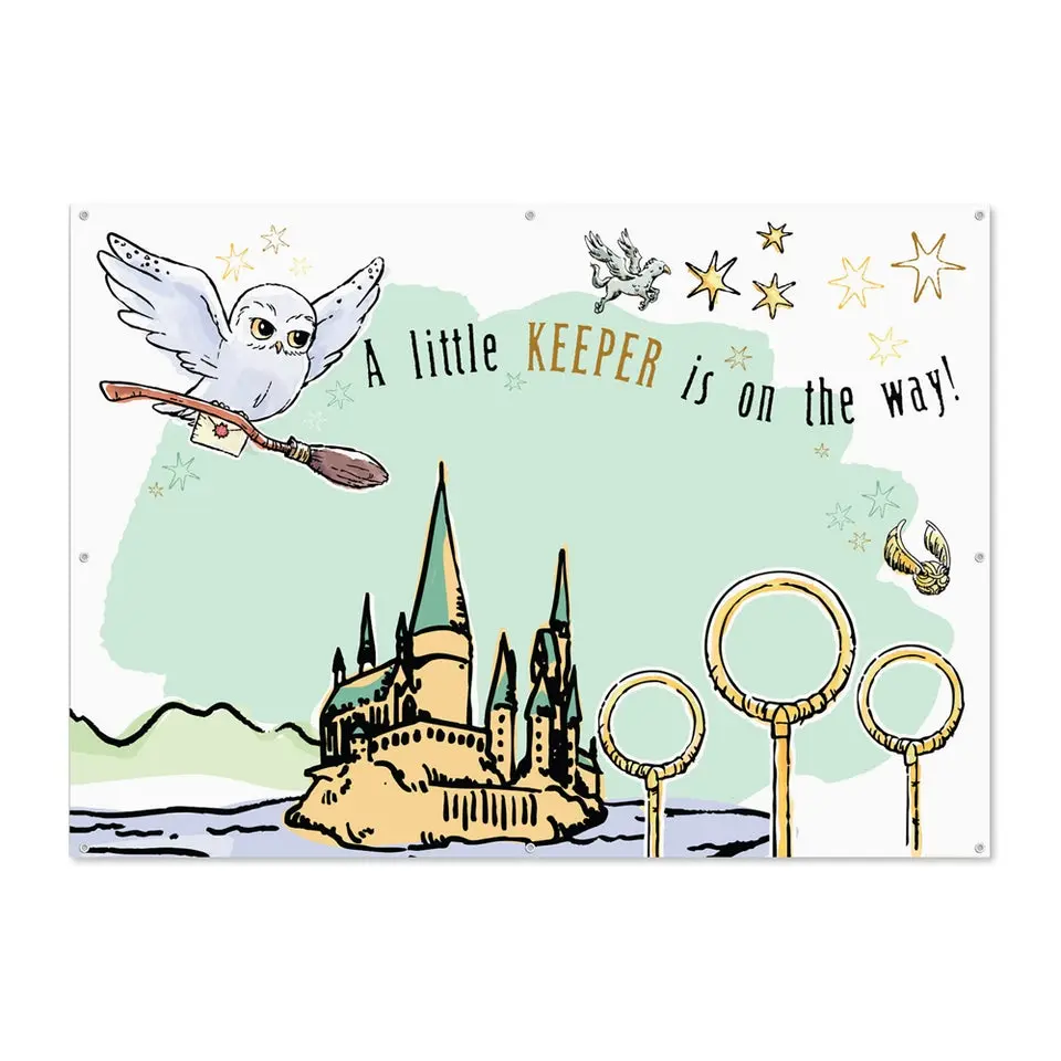 Harry Potter Baby Shower Party Wall Banner Backdrop (5ft x 7ft)