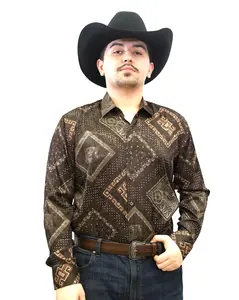 VS300L - FPJS - PJ-205-12 - Brown - Vaquero Signature Fashion Printed Shirts