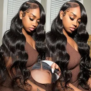 Bling Hair Body Wave Adjustable Drawstring Glueless Wig Natural Hairline 13x4 13x6 HD Transparent Lace Front Wig Human Hair 180% Density Pre Plucked 6x4 5x5 9x6 7x5 Wear Go Lace Closure Wigs