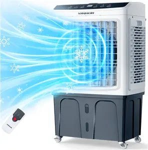 Evaporative Air Cooler,  VAGKRI 9.2Gallon-12Gallon, 120°Oscillation Air Cooler with Remote Control, 24H Timer, 3 Modes & Wind Speeds for Outdoor Indoor Use, 2100-3000CFM Swamp Cooler #SummerVibes