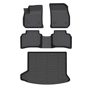 KELCSEECS Cadillac XT4 2019-2026 Floor Mats & Cargo Liners, All Weather Protection TPE Duty Non-Slip Custom Automotive, Front & Rear Row & Trunk Mats, Accessories, Waterproof, Easy to Clean, Eco-friendly Material, Safe and Durable, Perfect Fit,TPE carmats