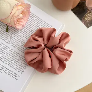 1Pack Satin Hair Scrunchies for Women - Glossy Satin Scrunchies for Hair Satin Scrunchies for Girls Holiday Gift Silk Hair Tie No Damage Cute Satin Hair Scrunchie for Styling