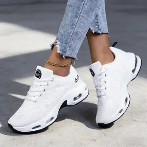 Women's Trainer Runner Athletic Workout Sneakers Breathable Lightweight All-Day Comfort Wear-Resistant Running White