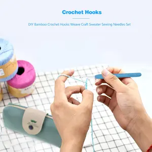Multi-Size Aluminum-TPR Crochet Hooks with Silicone Soft Handles, Essential Knitting Tools for Wool Crafting Projects
