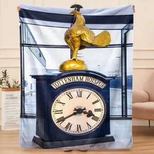 Tottenham Hotspur Football Club Inspired Flannel Blanket, Suitable for Sofa, Bed, Camping or Travel, Four Seasons Decor, Soft and Comfortable Home Decor Gift, Ideal Gift for Women and Men, Multiple Sizes, Suitable for Halloween, Thanksgiving, Christmas
